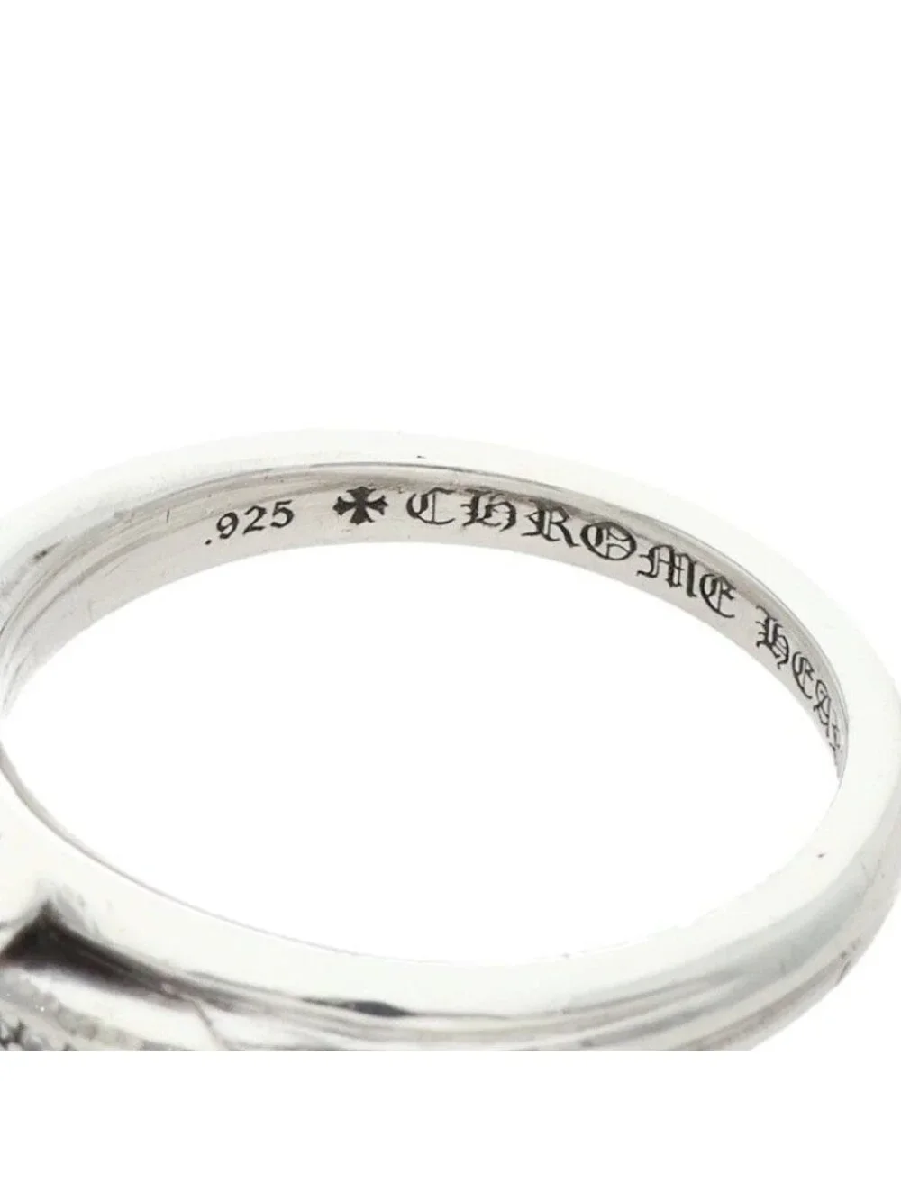 Chrome Hearts Baby Clsc P D Classic Dagger Pave Diamond Silver Ring